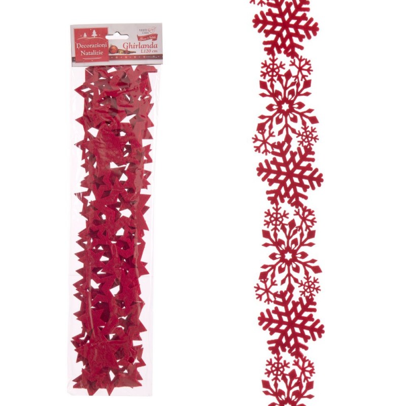 Guirnalda Fieltro Rojo 2 M 120 X 0,30 Cm Guirnalda Fieltro Rojo 2 M 120 X 0,30 Cm