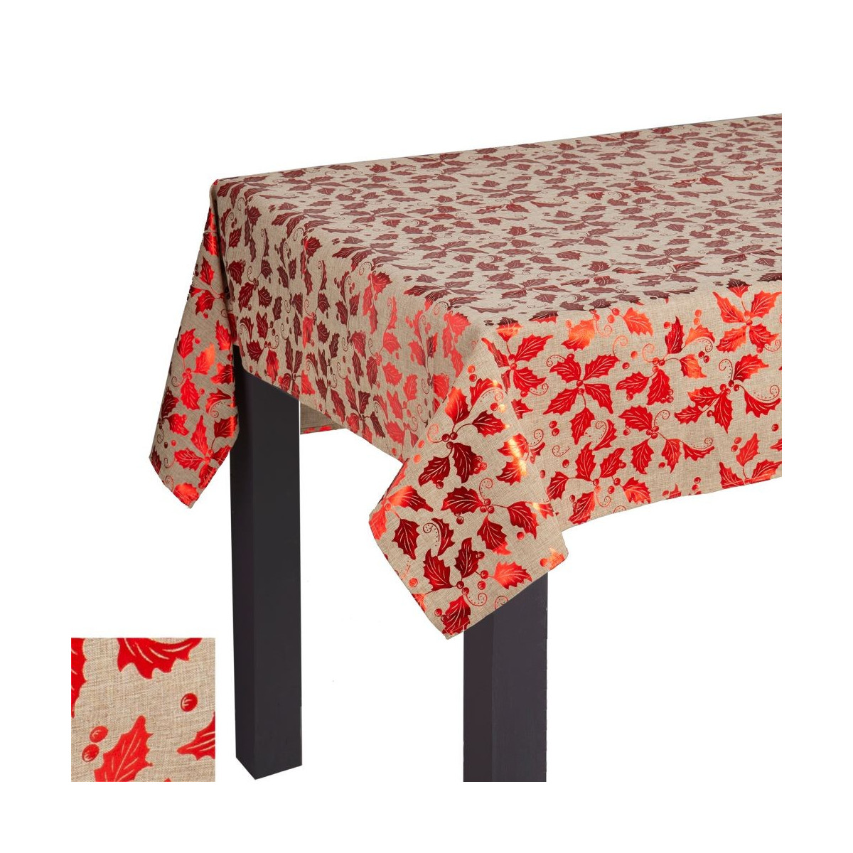 Mantel Repelente Agua Decorativo Mantel Tela Algodón-Poliéster