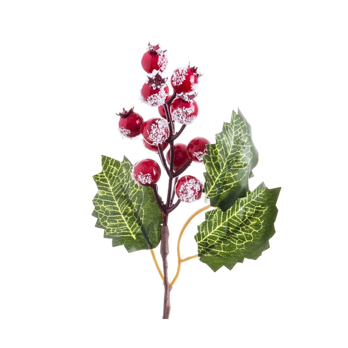 Pick acebo con hojas rojo 16 cm