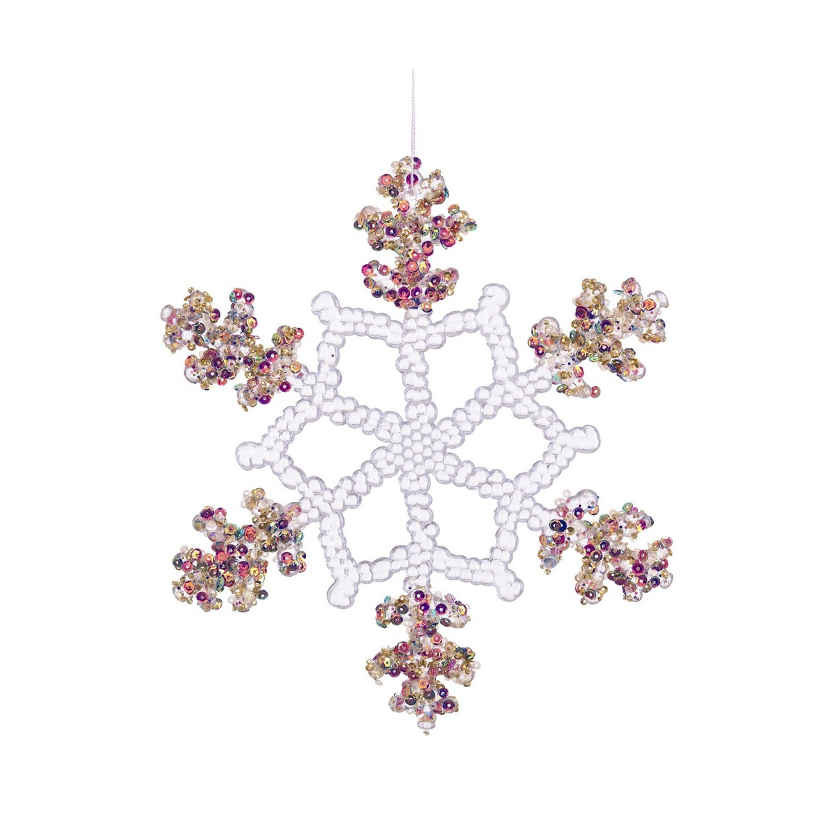 Colgante estrella nieve 20 cm
