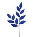 Rama 11 hojas tejido azulón 64 cm