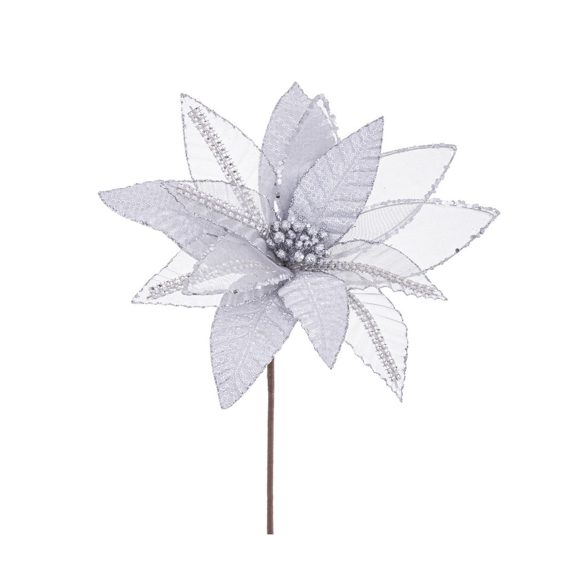 Flor poinsettia plata 50 x 28 cm