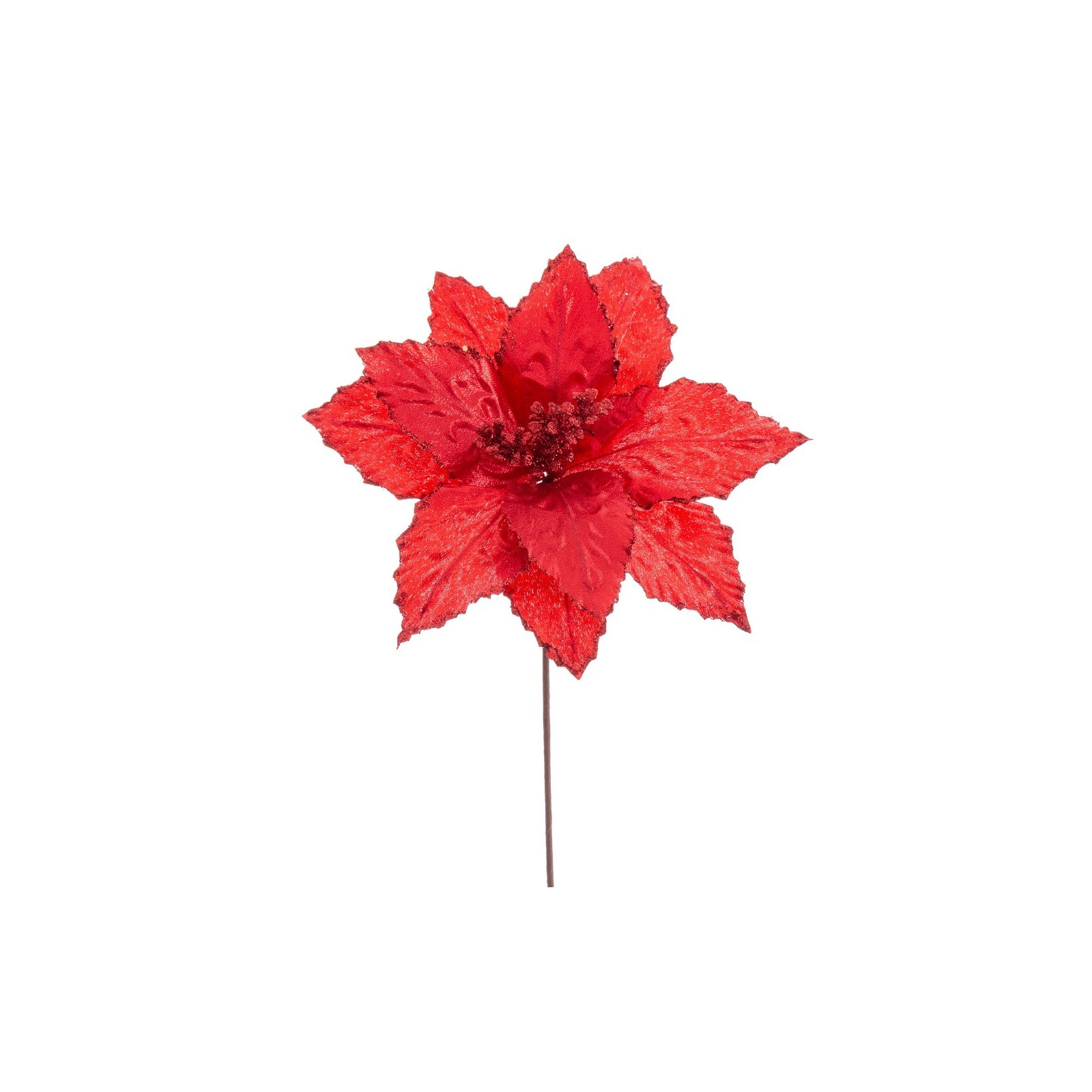 Poinsettia tejido rojo 25 x 45 cm