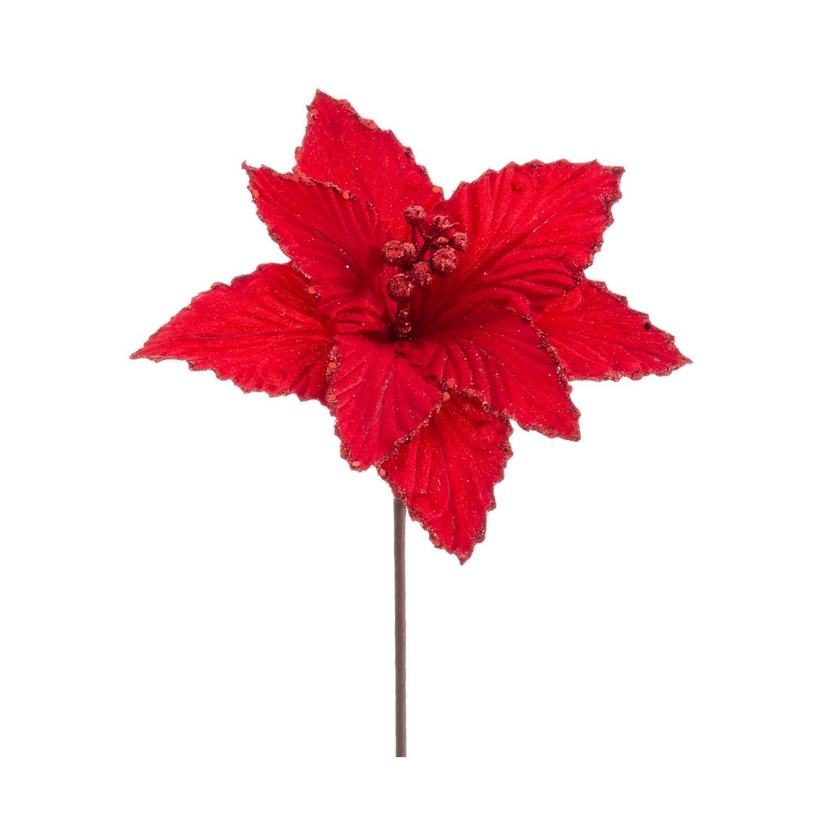 Poinsettia tejido rojo 20 x 40 cm
