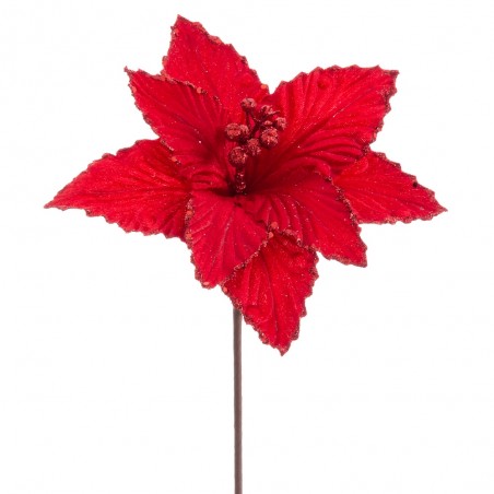 Poinsettia Tejido Rojo 20 X 40 Cm