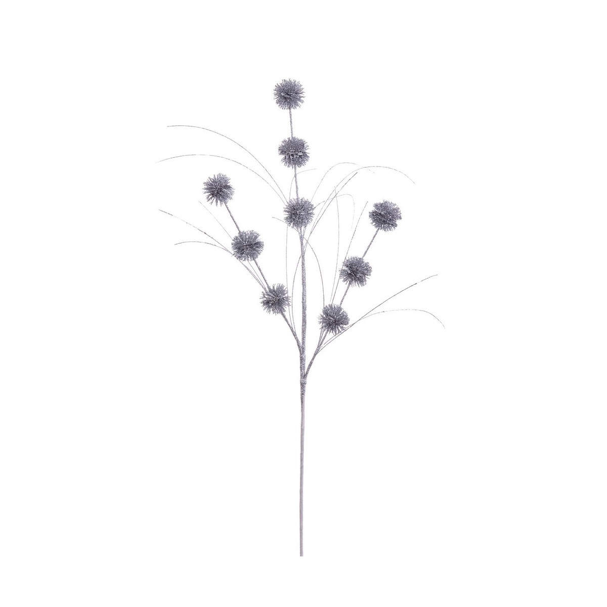 Rama purpurina plástico plata 70 cm