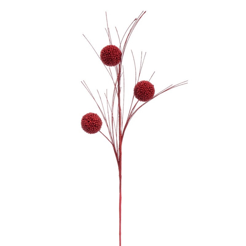 Rama purpurina plástico rojo 80 cm