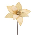 Flor ''poinsettia'' Tejido Oro 25 X 55 Cm