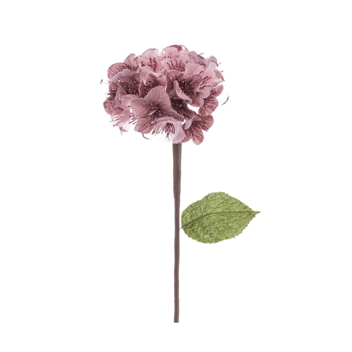 Flor hortensia tejido rosa 15 x 63 cm