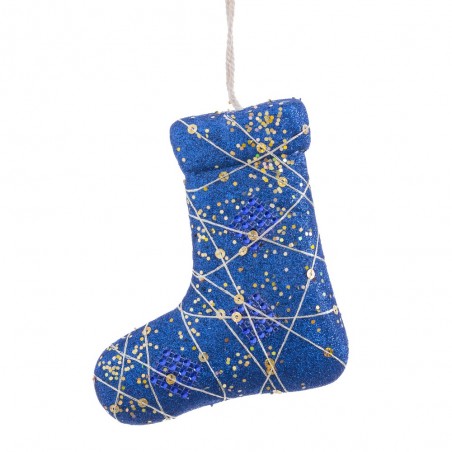 Colgante Bota Polyfoam Azul Oro 13 X 15 Cm