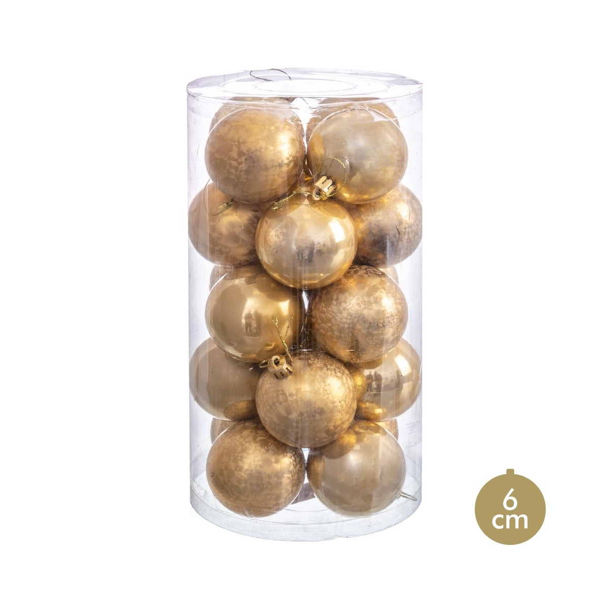 S 20 bolas oro 6 x 6 x 6 cm