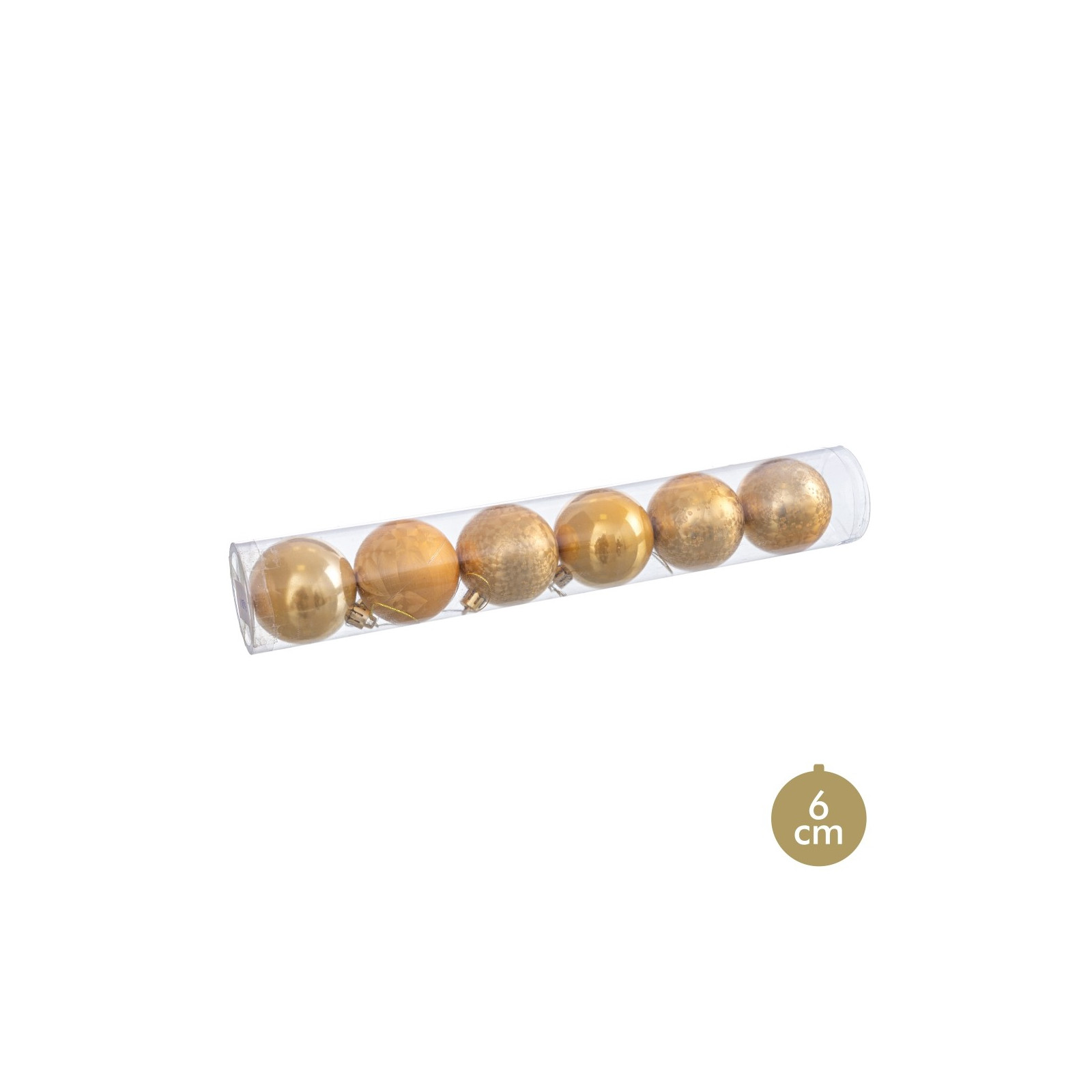 S 6 bolas oro 6 x 6 x 6 cm