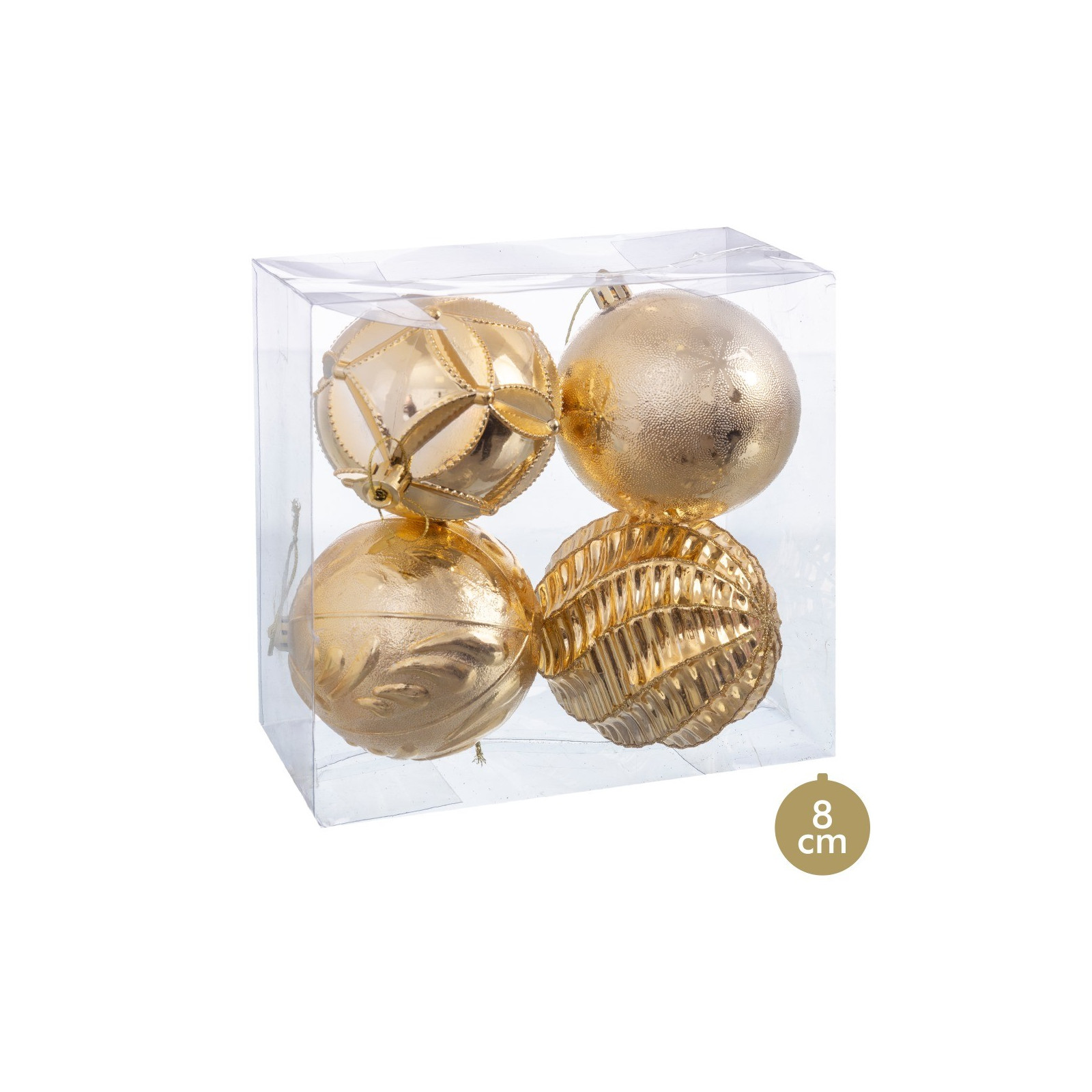 S 4 bolas oro 8 x 8 x 8 cm
