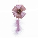 Colgante lazo y flor rosa 8 50 x 8 50 x 8 50 cm