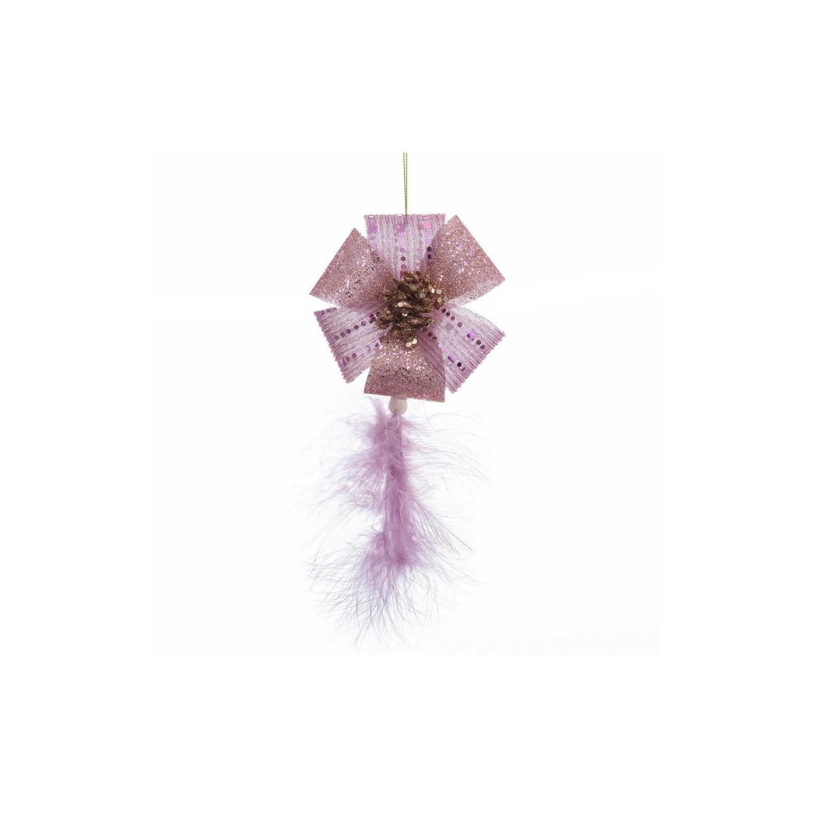Colgante lazo y flor rosa 8 50 x 8 50 x 8 50 cm