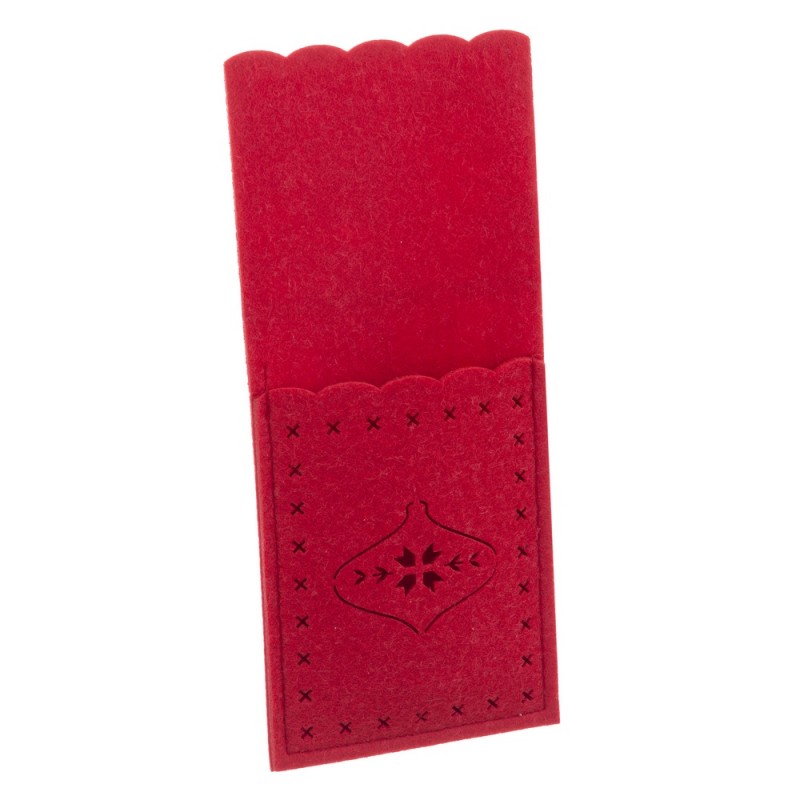 Portacubiertos Fieltro Rojo 23 X 10 X 0,30 Cm Portacubiertos Fieltro Rojo 23 X 10 X 0,30 Cm