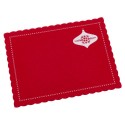 Salvamantel Bordado Fieltro Rojo 40 X 30 X 0,30 Cm