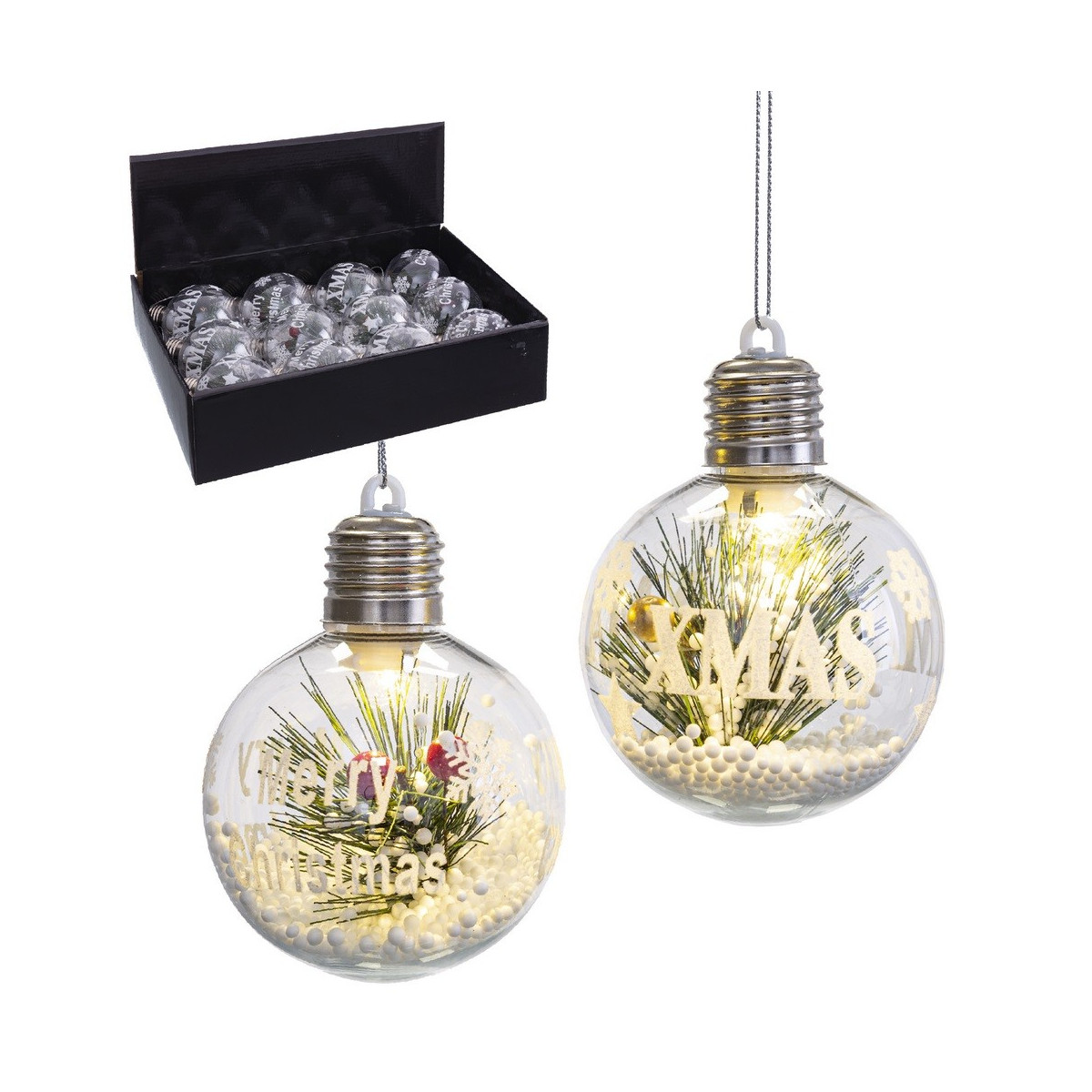 Bolas de navidad con luz led