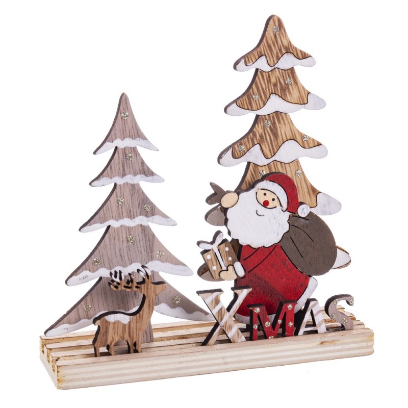 Peana Papá Noel Madera 15,50 X 15,50 Cm Peana Papá Noel Madera 15,50 X 15,50 Cm