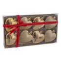 S 8 corazón oro 6 x 6 x 6 cm