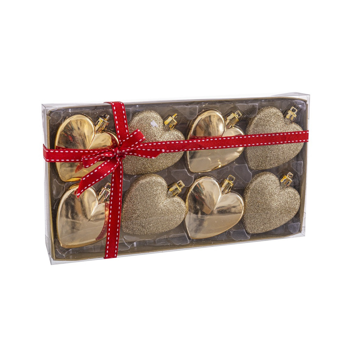 S 8 corazón oro 6 x 6 x 6 cm