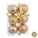 S 6 bolas ciervo oro 6 x 6 x 6 cm