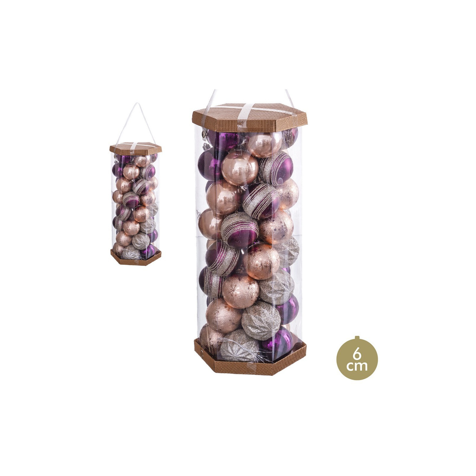 S 40 bolas mixto pvc 6 x 6 x 6 cm
