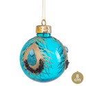 Bola Decorada Turquesa 8 X 8 X 8 Cm