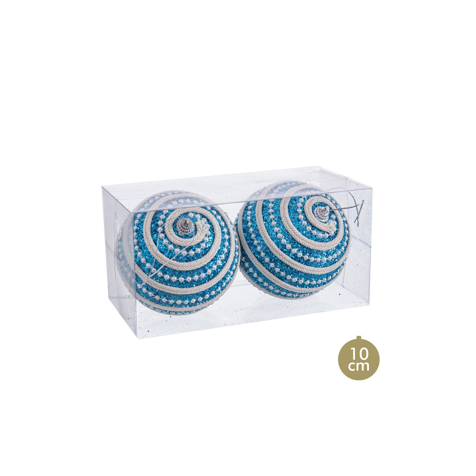 S 2 bolas perla polyfoam azul 10 x 10 x 10 cm