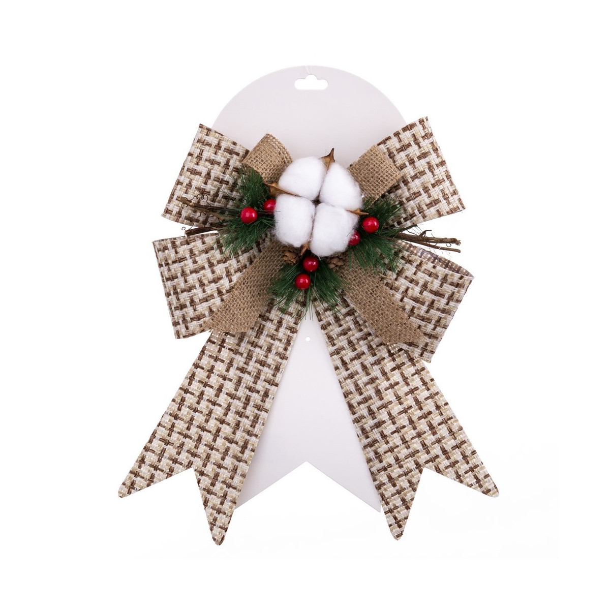 Lazo acebo beige blanco 30 x 20 cm