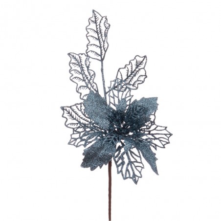 Pick poinsettia turquesa 33 cm