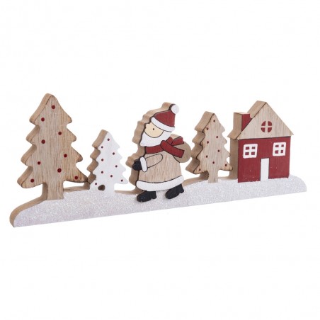 Peana Papá Noel Casa Madera 1,80 X 28 X 10,50 Cm