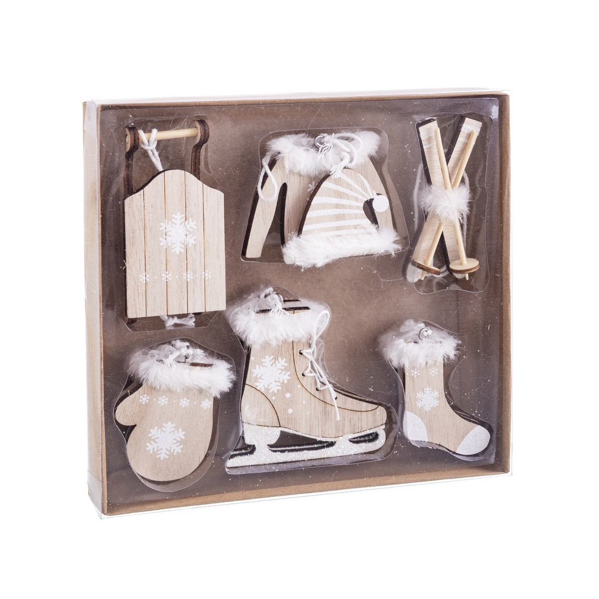 S 10 colgante madera natural 20 x 3 x 21 cm