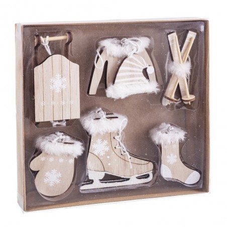 S 10 colgante madera natural 20 x 3 x 21 cm