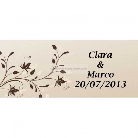 abanico madera calado personalizado adhesivo corazón