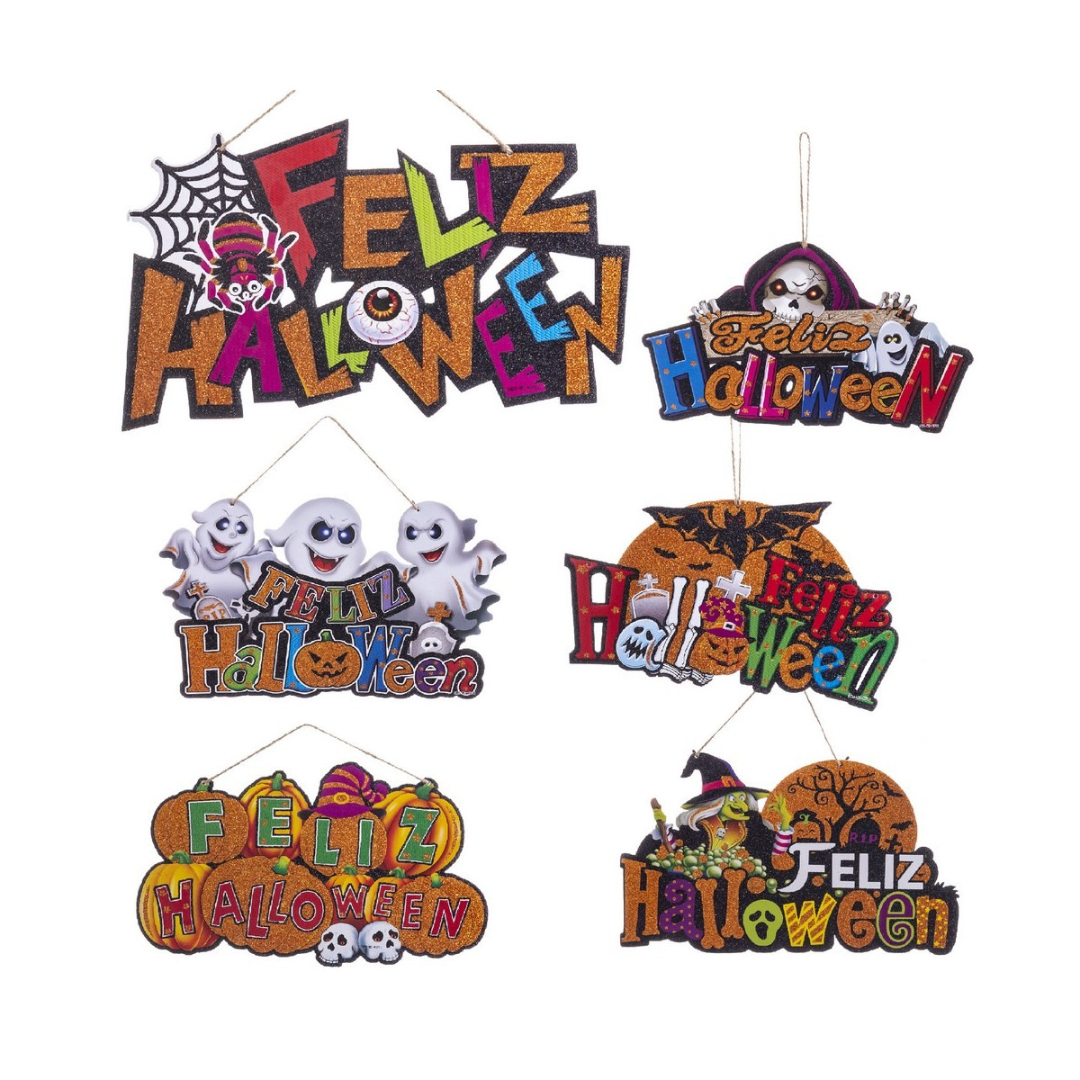 Cartel feliz halloween foam 6 m 37 x 0 50 x 20 cm