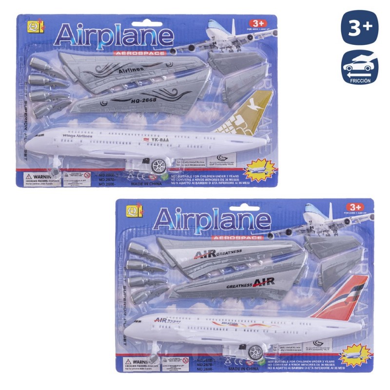Avión Pasajeros Fricción 2 C 29 Cm Avión Pasajeros Fricción 2 C 29 Cm
