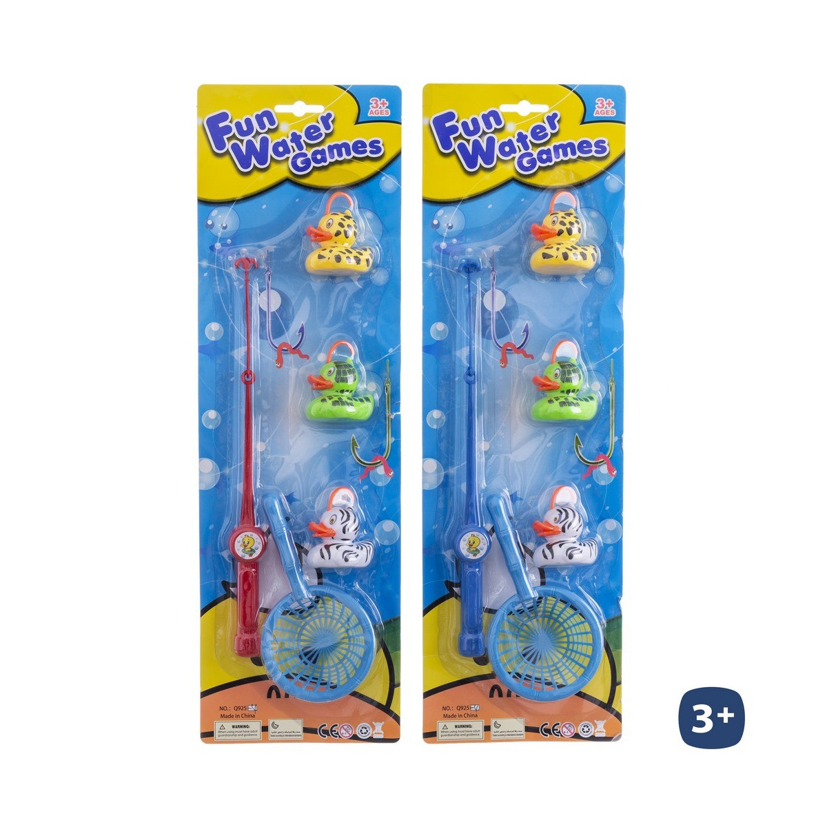 Juego pesca con 3 patos decorados