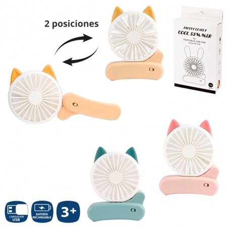 Ventilador Elct Recarg. Bolso Sobrem 3 C 17 Cm
