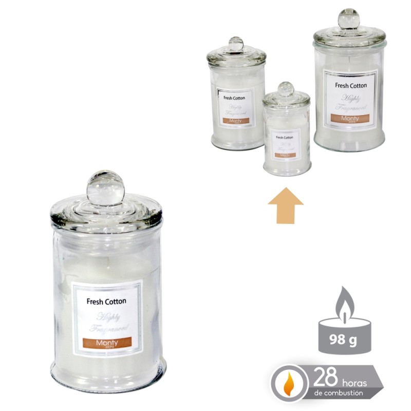 Vela Tarro Cristal Perfumada Blanco 6 X 11 Cm Vela Tarro Cristal Perfumada Blanco 6 X 11 Cm