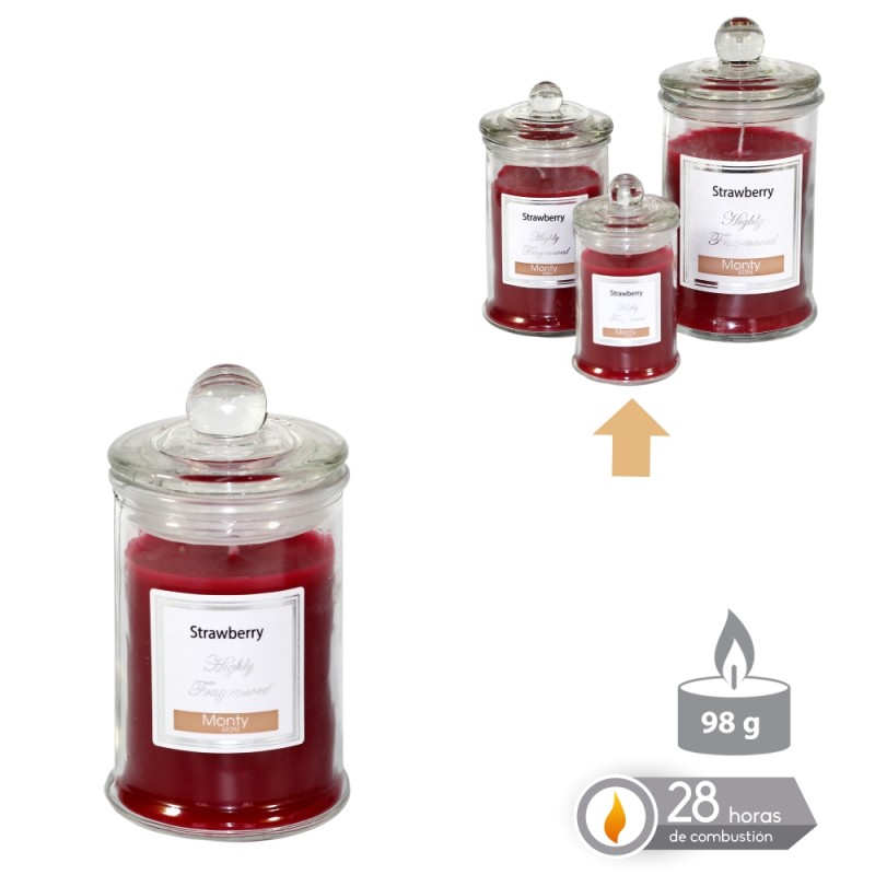 Vela Tarro Cristal Perfumada Rojo 6 X 11 Cm Vela Tarro Cristal Perfumada Rojo 6 X 11 Cm