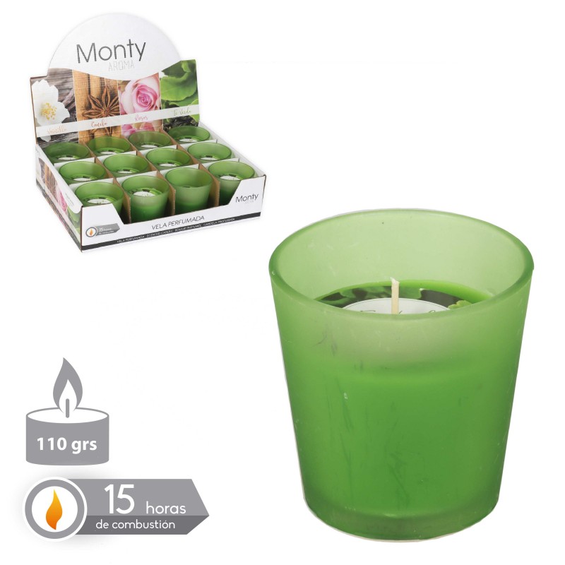 Vela Tarro Cristal Perfumada Verde 7,50 X 7,50 Cm Vela Tarro Cristal Perfumada Verde 7,50 X 7,50 Cm