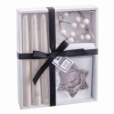 S 3 vela candelabro blanco nacarado 21 40 x 17 x 3 80 cm