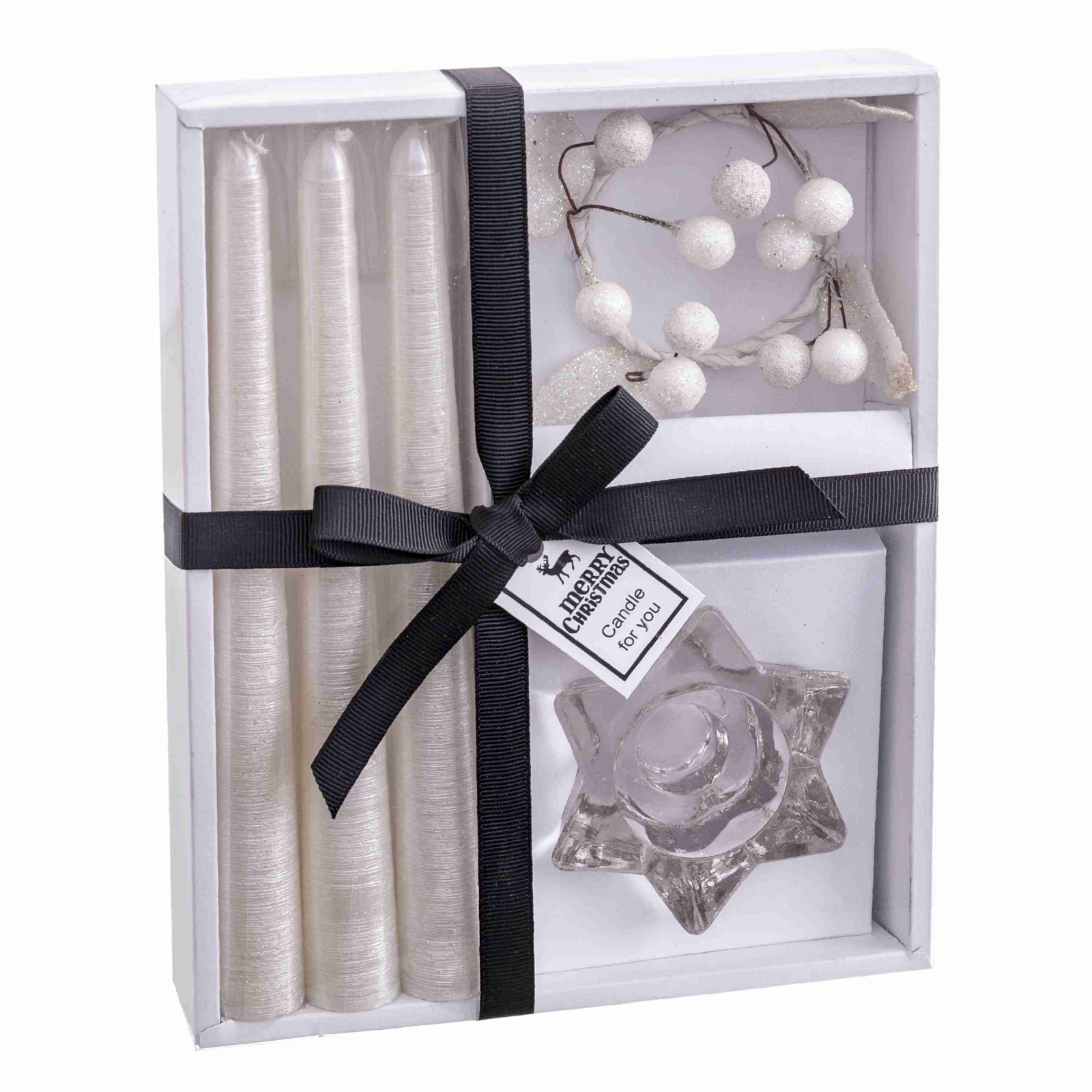 S 3 vela candelabro blanco nacarado 21 40 x 17 x 3 80 cm