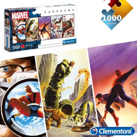 Puzzle 1.000 pcs panorámico marvel hero