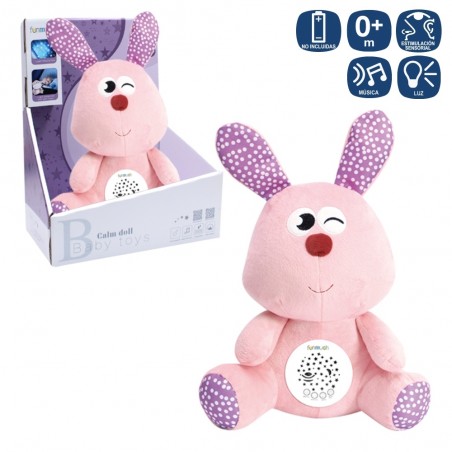 Conejo peluche pantalla musical activ. 25 x 18 x 33 cm