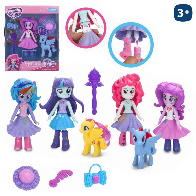Mu eca con pony y accesorios 4 m 18 cm