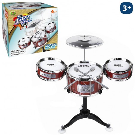 Batería 3 Timbales 1 Platillo 2 Baquetas 52 X 60 Cm