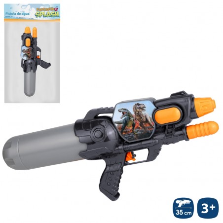 Pistola De Agua Dinosaurios Con Cebador 35,50 Cm