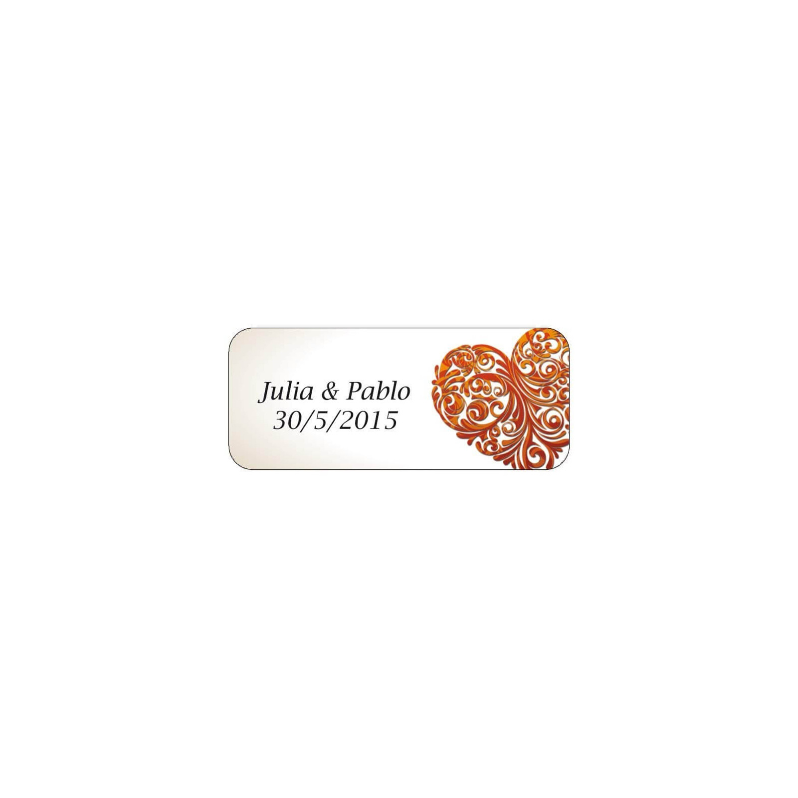 Adhesivo económico corazón cálido